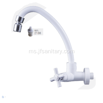 Gooseneck Swivel Spout ABS White Sink Tap